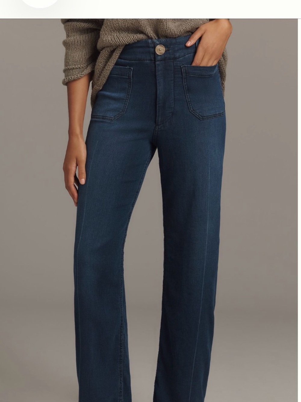 Maeve Dark Cozy Wash Wide-Leg Jeans - Picture 6 of 6